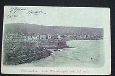 1901 CIVITAVECCHIA antica Cartolina Ricordo FORTE MICHELANGELO VISTO DAL MARE
