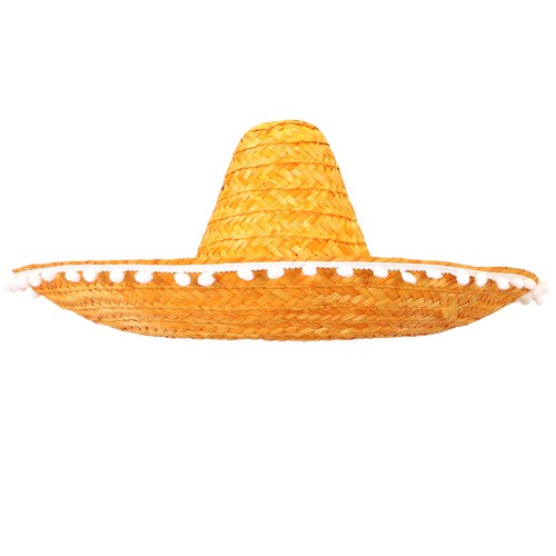 Orange sombrero pack with pom - sombrero,