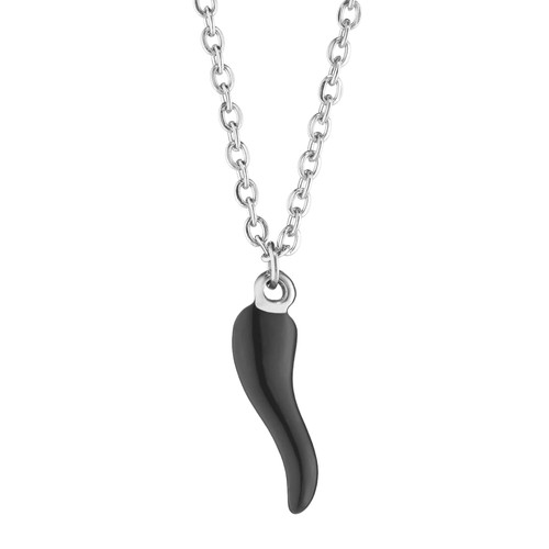 Collana acciaio con - collana, cornetto