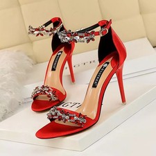 Sandali rossi gioiello con - gioiello,