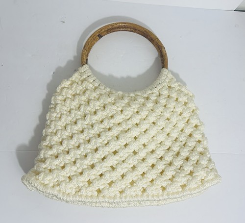 Borsa anni macramè avorio - 70,