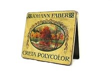 VECCHIA SCATOLA LATTA 12 COLORI JOHANN FABER CRETA POLYCOLOR LITHO TIN BOX 