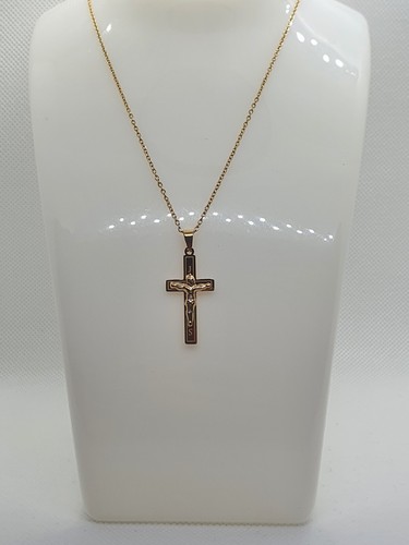 Collana crocifisso placcato - collana,
