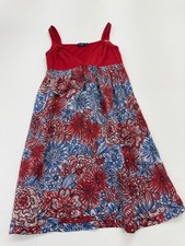 Prendisole midi rosso floreale