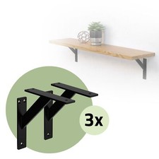 6x Mensole in alluminio nero