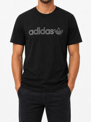 Shirt uomo adidas nera logo - uomo,