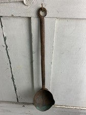 Antique Copper Ladle With Long