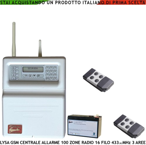 Centrale radio filo - radio, allarme