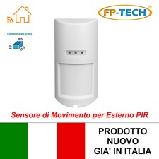 SENSORE DI MOVIMENTO PIR VOLUMETRICO PER ESTERNO WIRELESS ALLARME ANTIFURTO