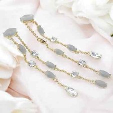 Orecchini lineari doppio filo