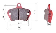 Pastiglie dei freni (set di 2) del tipo Top Kart, anteriore, (550)