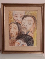 Dipinto Olio Su Tela Anni 70