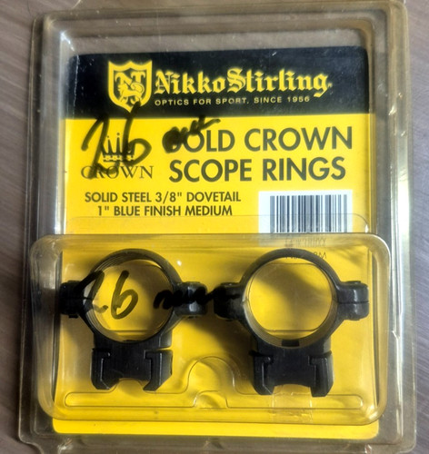 Gold crown scope ring - gold, 3/8