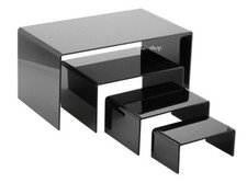 ESPOSITORE NERO LUCIDO A PONTE