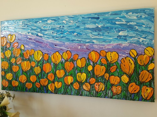 Quadro mare fiori - mare,