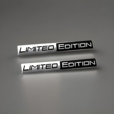 2 Adesivi 3D Sticker Cromato/nero Limited Edition Auto Moto Emblema