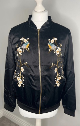 Bomber donna nero raso