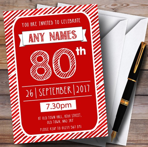 Inviti festa compleanno - , 80°
