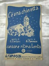 Spartito Musicale C'è Una Chiesetta 1940