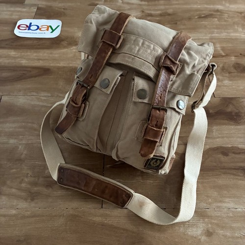 Belstaff 553 canvas messenger - belstaff,