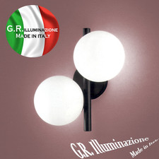 Applique a 2 luci color Nero