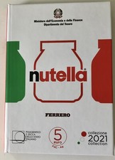 Italia- Trittico Box €5 della Nutella Tre Monete Argento 925 da €5 con 3 Colori