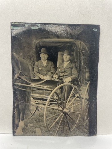 Antico tintype fotografia - antico, due