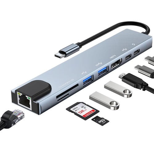 Hub usb adattatore c - usb, 8