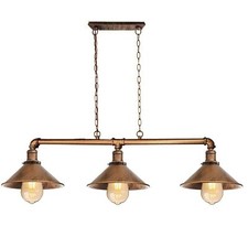 Vintage 3Way Soffitto Luce da Parete Sospeso Industriale 3Head Tubo Ciondolo