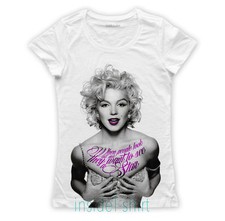 MAGLIETTA MARILYN MONROE maglia donna diva tattoo cinema star cool T-SHIRT GIRL
