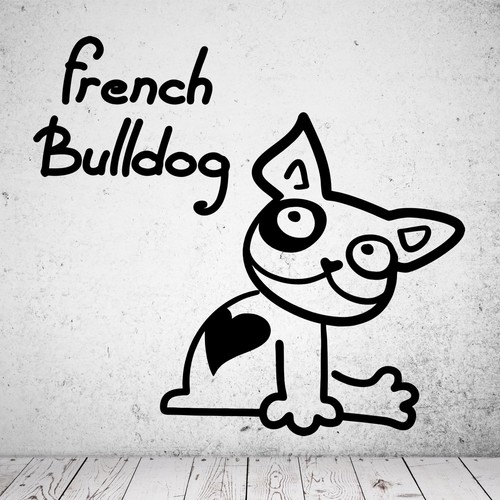 Adesivo parete bulldog - adesivo, da