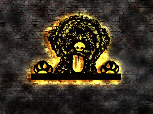 Insegna luminosa cane - , 3d