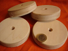 4 ruote in legno ruota carrello piede per mobili vero legno multiplex rotondo Ø 90 x 20 mm rondelle NUOVO