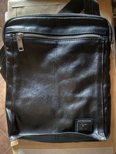 Tracolla uomo YNOT? borsello Nero Canvas nylon tessuto zip  Nuovo!