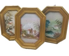 3 quadretti dipinti paesaggi