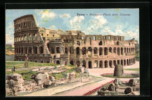 Cartolina roma anfiteatro - cartolina,