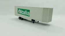 OLD CARS "RIMORCHIO ALITALIA" ORIGNALE 143,NO IXO,GILA,ELIGOR,LBS,DEA,TECKNO