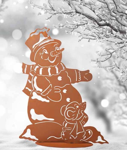 Pupazzo neve ruggine felice - neve,
