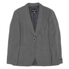 GIORGIO ARMANI Giacca donna grigia con bottoni M misto poliestere sartoriale tinta unita