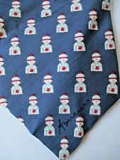 Antonio Bueno cravatta tie con marinaretto 100% seta firmata