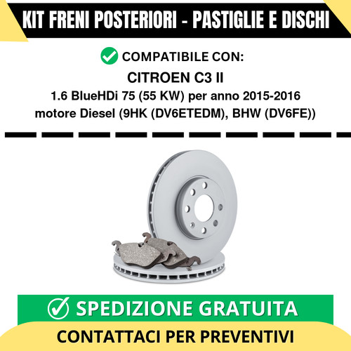 Kit freni posteriori per - kit,
