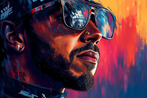 Lewis hamilton 24x24 - hamilton, giclée