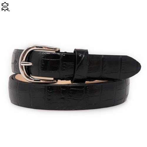 Cintura donna nera sottile