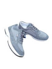 Sneaker IGI&CO scarpa da uomo MADE IN ITALY INTERACTIVE in camoscio e rete grigi