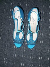 SKO blu tacco alto Mary Jane