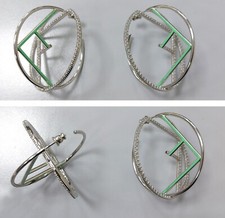 Orecchini Fendi Cerchio Logo con zirconi e smalto