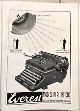 1940 PUBBLICITA' MACCHINA DA SCRIVERE EVEREST UFFICIO Advertising