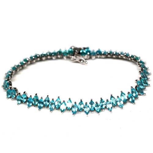 Bracciale apatite blu neon - blu,