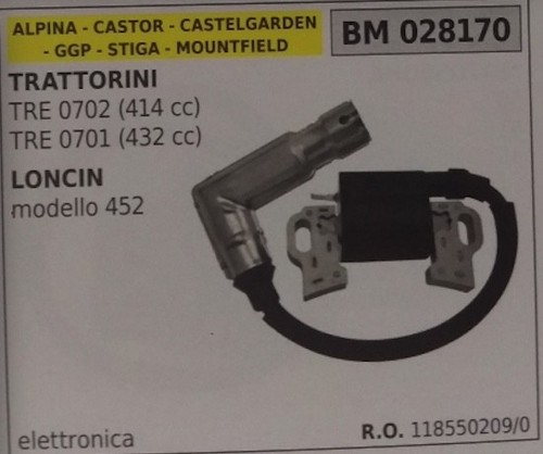 118550209 bobina trattorino - 118550209,
