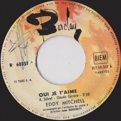 Eddy mitchell oui aime - eddy, je